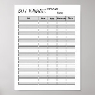 Månatlig faktura betalningslogg poster