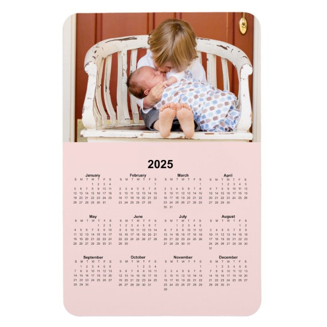 Månatlig fotomalender för 2025 Syskon Magnet (Vertikal)