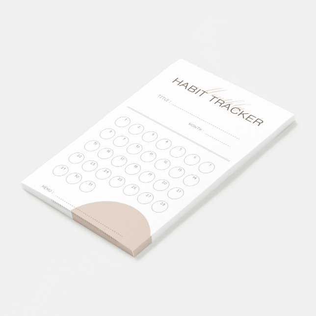 Månatlig livsmiljöspårare post-it block (Vinklad)