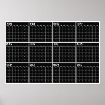 Månatlig odaterad minimalistisk väggplaneringskale