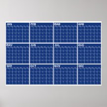 Månatlig odaterad minimalistisk väggplaneringskale