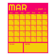 Månatlig stor odaterad livfull färg väggkalender