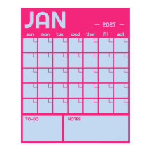 Månatlig stor odaterad livfull färg väggkalender