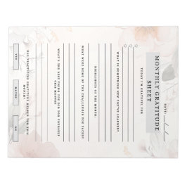 Månatlig tacksamhet Lakan Anteckningsblock