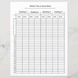 Månatligt 4-stapeldiagram för p.m.-diagram