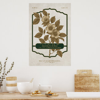 MÅNATLIGT BLOMMAT - FÅR FÖDELSEFLOWER GIFT POSTER 