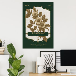 MÅNATLIGT BLOMMAT - KAN FÖDELSEFLOWER GIFT POSTER