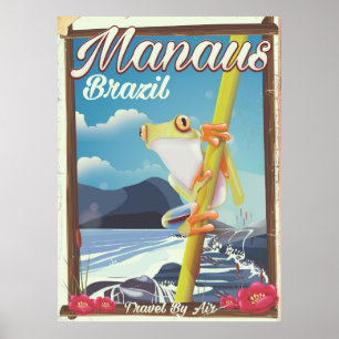 Manaus Brasil vintage resemalj Poster