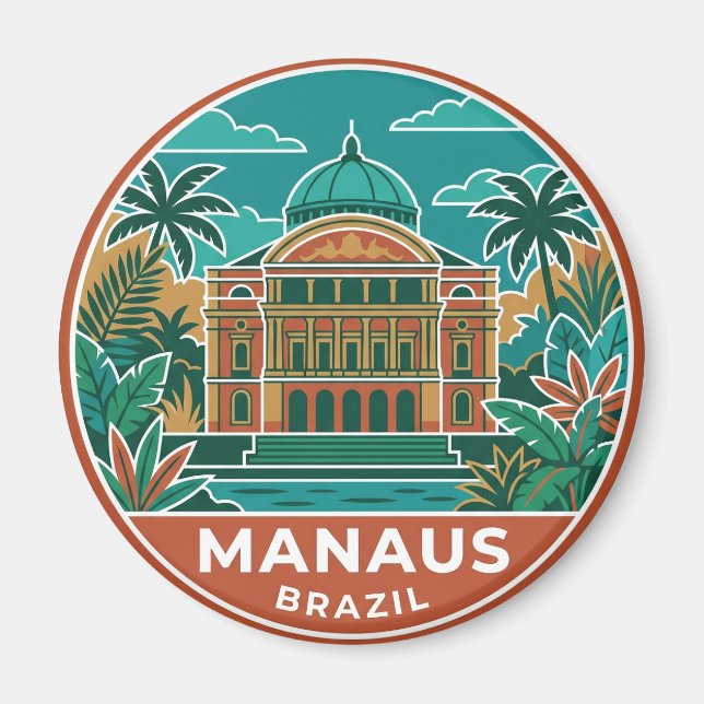 Manaus Brasilien Magnet (Framsidan)