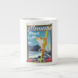Manaus Brasilien vintage resor poster Jumbo Mugg