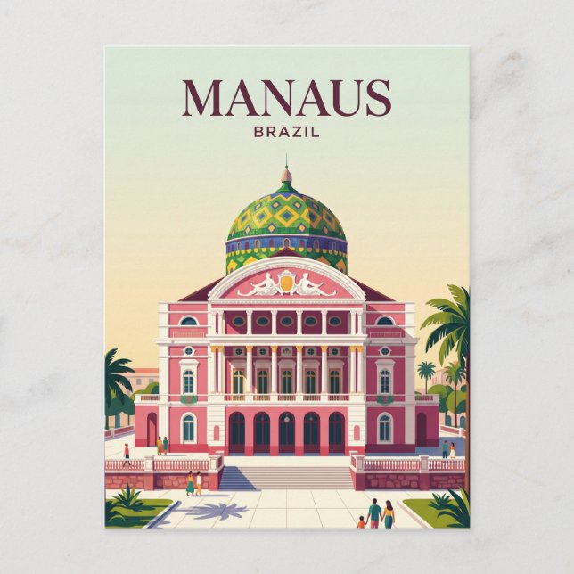 Manaus Brasilien Vykort (Framsida)