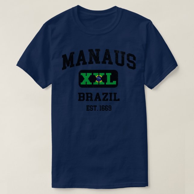Manaus Brasilien XXL Athletic Design T Shirt (Design framsida)