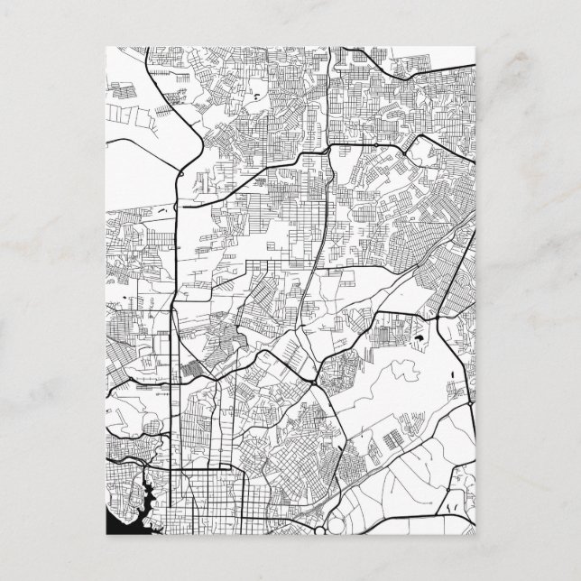 Manaus Brazil Map Vykort (Framsida)