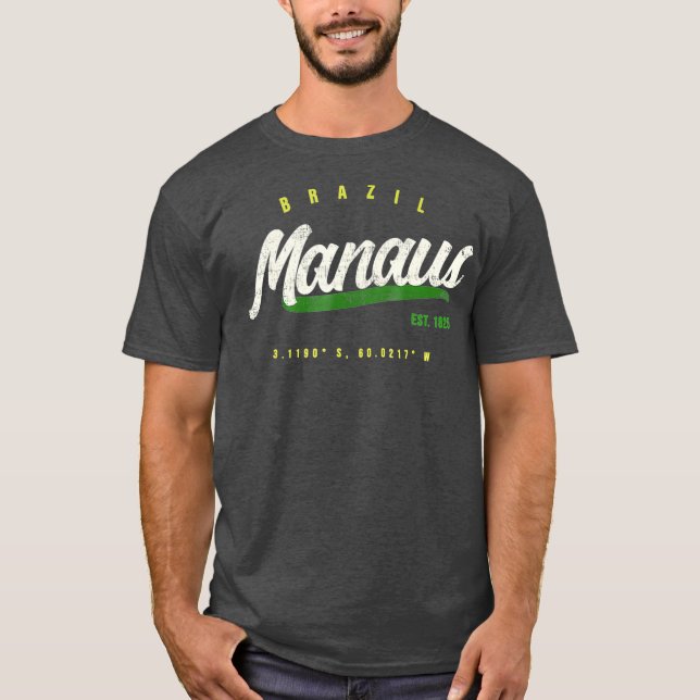 Manaus Vintage Brasilien T Shirt (Framsida)