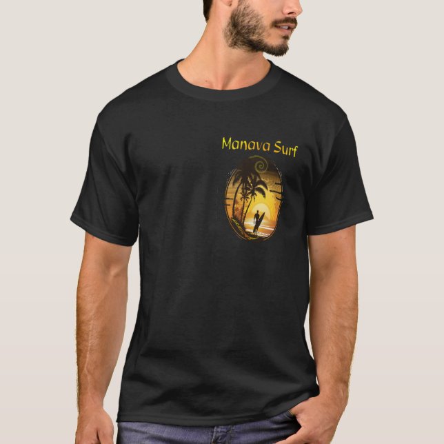 Manava Surf Tahiti T Shirt (Framsida)
