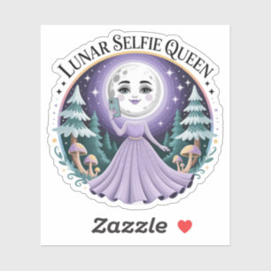 Månbarn Selfie Drottning Celestial Klistermärken