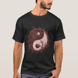 Månbelyst balans – Yin Yang av evigt ljus. T Shirt