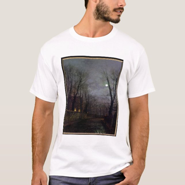 Månbelyst gataplats, 1882 (olja på kanfas) 2 tee shirt (Framsida)