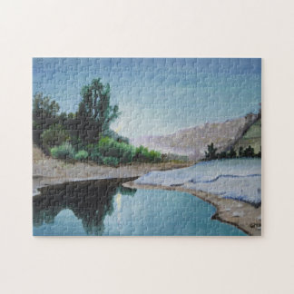 Månbelyst natt för pussel i trät