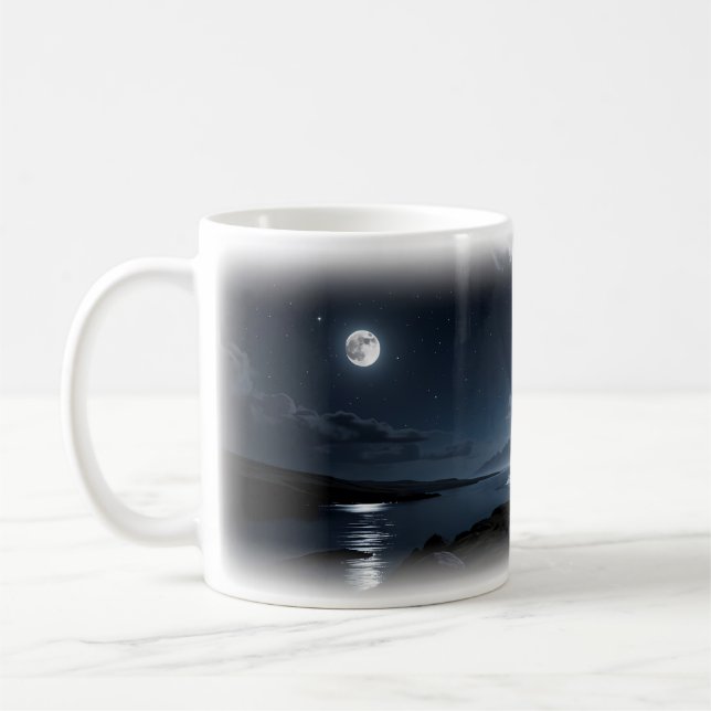 Månbelyst Ocean Rift of Wonder Mugg (Vänster)