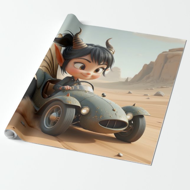 Månbelyst Pixie av de Vandrade Dynerna.  Presentpapper (Utrullad)