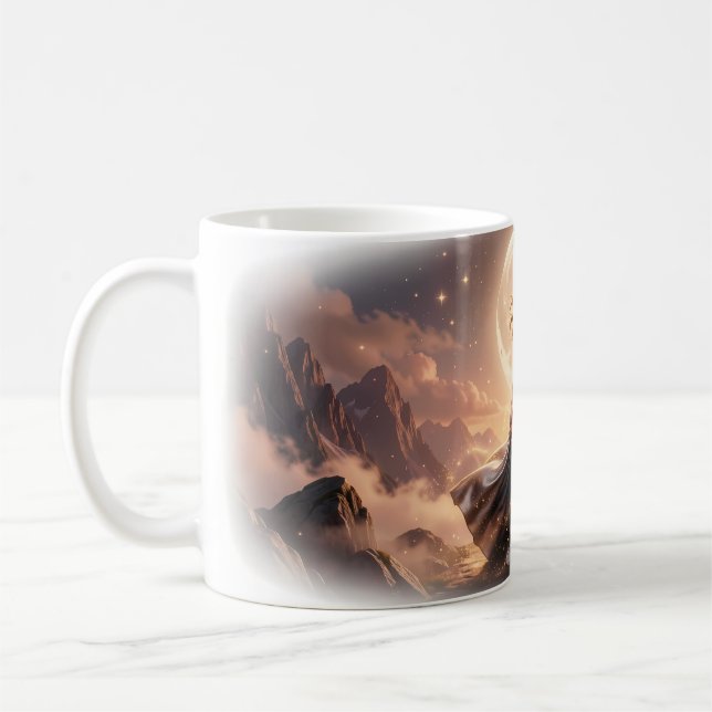 Månbelyst ro över drömmuggen Mountain Dream Kaffemugg (Vänster)