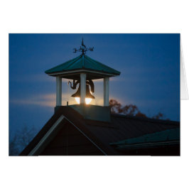 Månbelyst sätta en klocka på hälsningskort