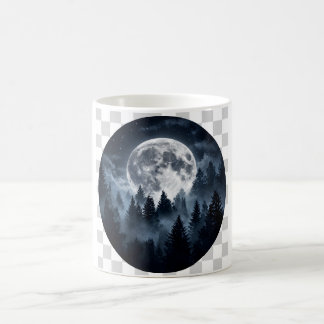 Månbelyst skog Fullmåne Kaffe Mugg
