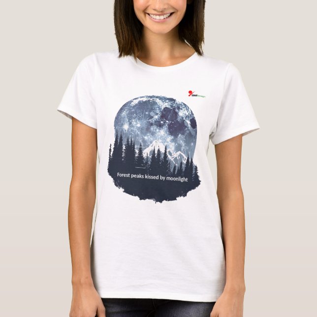 Månbelyst Skogs Topp T-Shirt (Framsida)