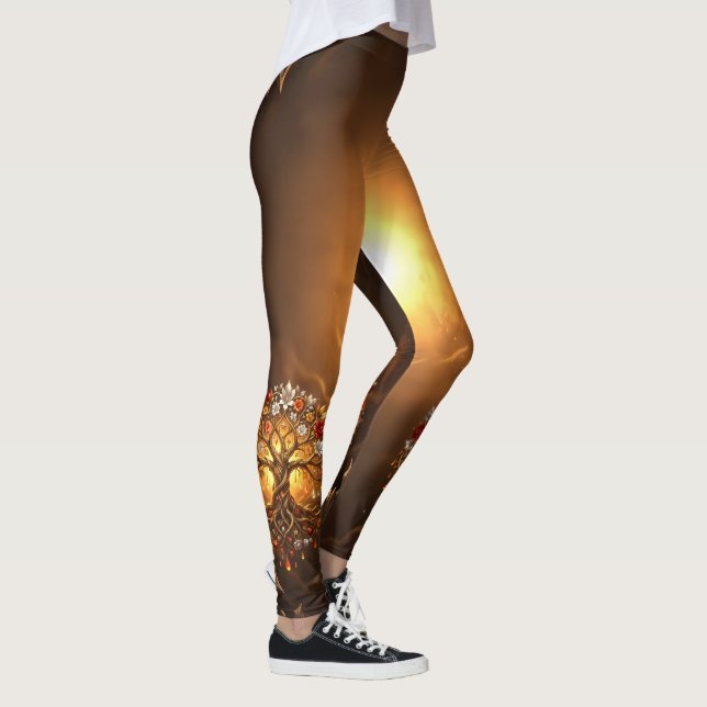 Månbelyst Träd av Glödande Evighet Leggings (Höger)