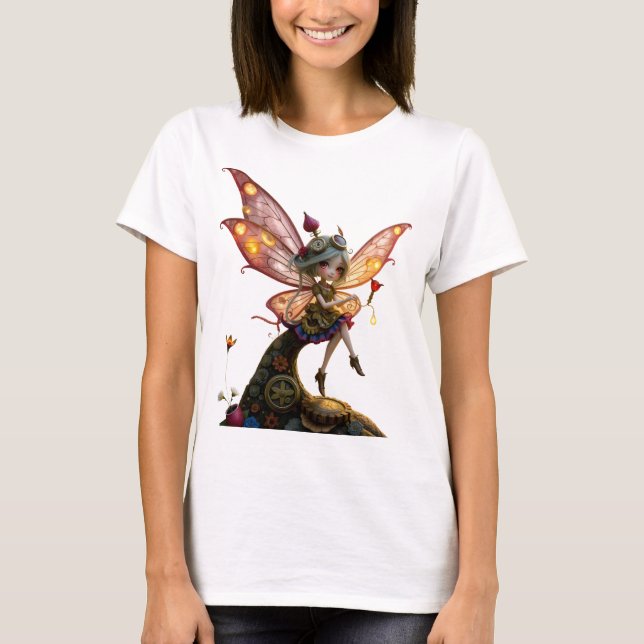 Månbelyst väktare av urverksljus. t shirt (Framsida)