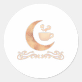 månbelysta fallskärmsskåp runt klistermärke