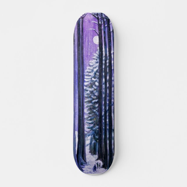 Månbelysta skuggträd skateboard bräda 19,5 cm (Framsida)