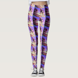 månbelysta strandsjöjungfruar leggings