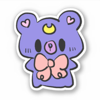 Månbjörn söt Kawaii dekal för tjejer anime