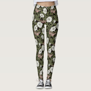 Månblommor och sfinxmånader leggings