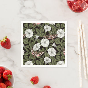 Månblommor och sfinxmånader pappersservett