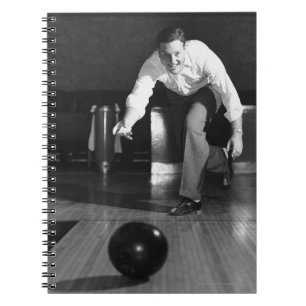 Manbowling Anteckningsbok Med Spiral