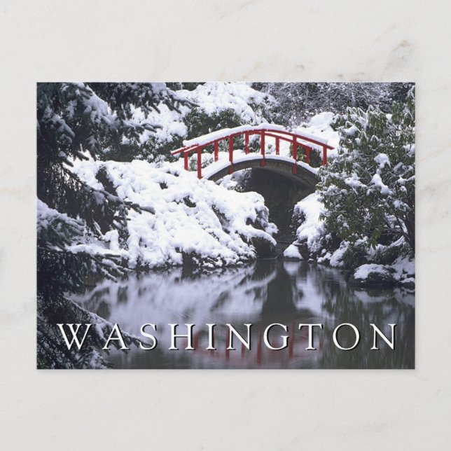 Månbro & damm i vinter | Grattis på födelsedagen Vykort (Framsida)