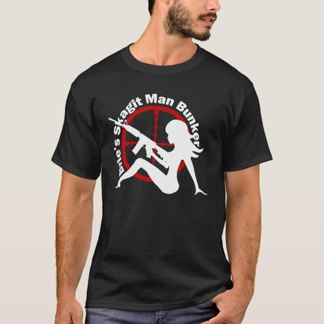 Manbunkerman skjorta tee shirt (Framsida)