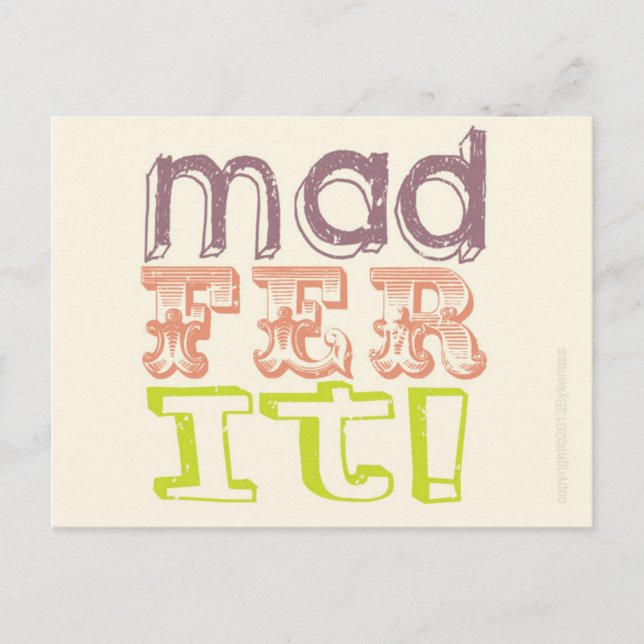Manc Card - Mad Fer IT Vykort (Framsida)