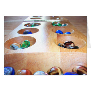 Mancala Board med Game Biet Hälsningskort