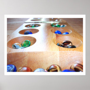 Mancala Board och Delar Poster
