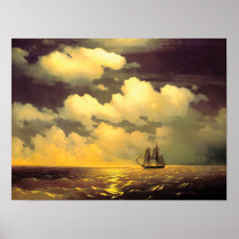 Mancave Bibliotek Konsthistoria Ryskt sjöslag  Poster