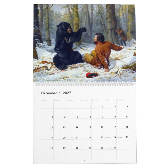 ManCave Jakt Natur Vildmark Sport  Kalender (Dec 2027)