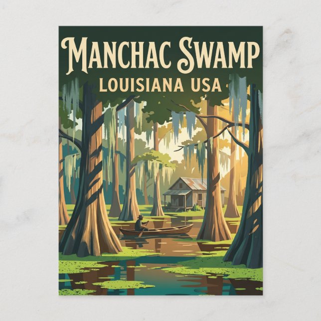 Manchac träsk USA Vykort (Framsida)