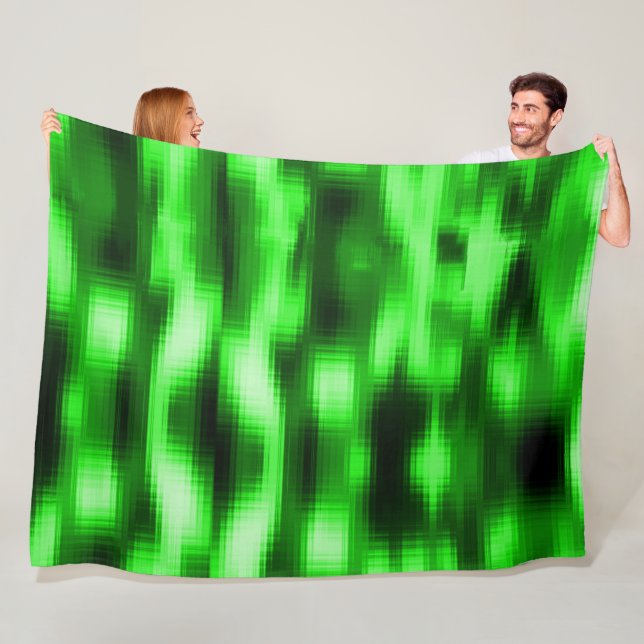 Manchado verde e preto estilo pastilhas de vidro fleecefilt (På plats)