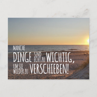 Manche Dinge sind zu wichtig … Sonnenuntergang Vykort