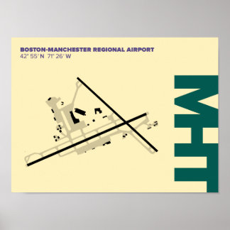 Manchester Airport (MHT) Diagram Poster