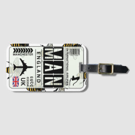 Manchester Bee Luggage Tag Bagagebricka